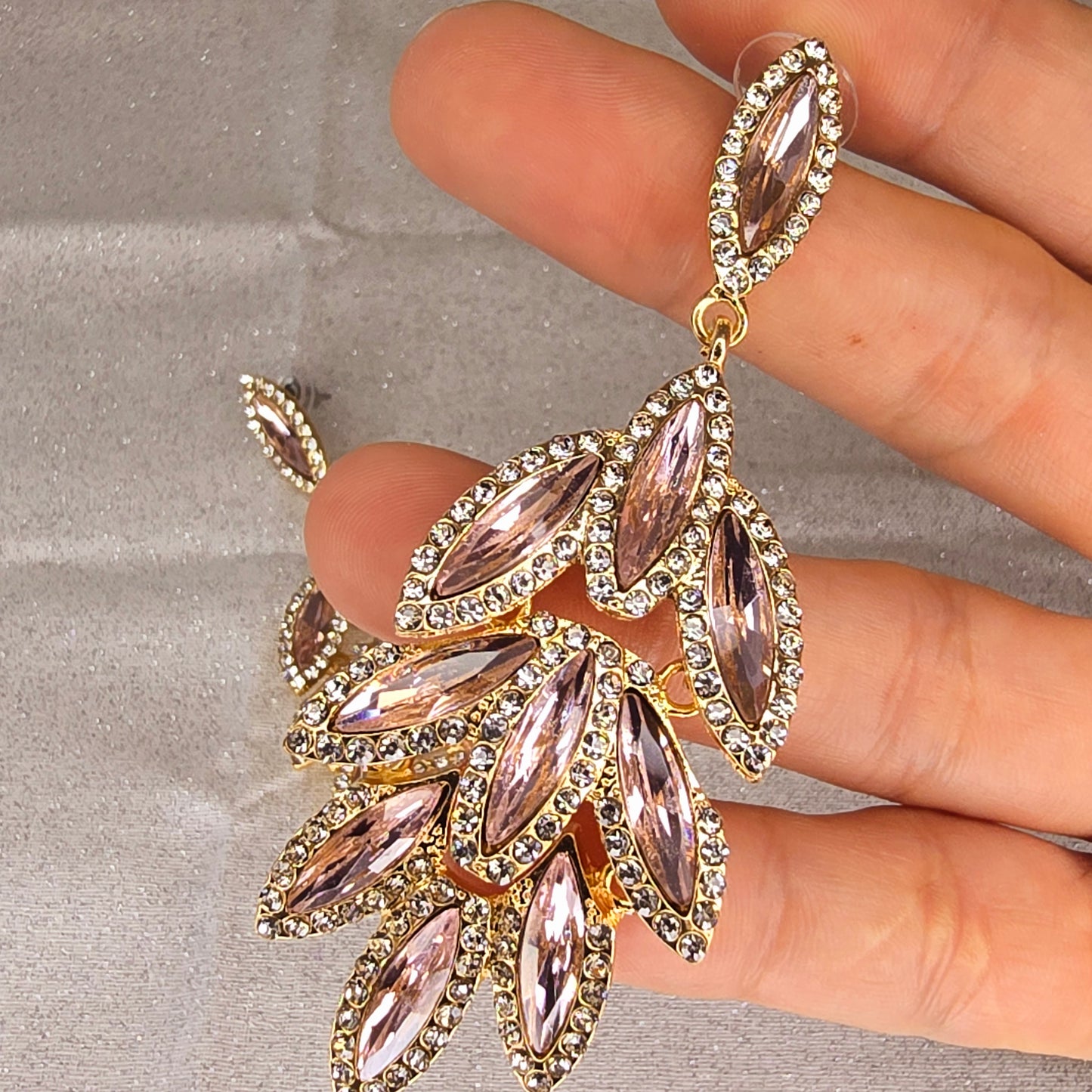 Elegant Rose Gold Crystal earrings