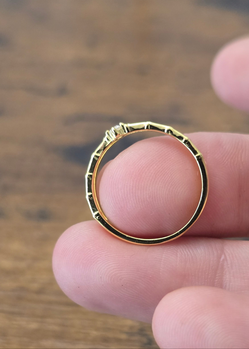 Sterling Silver Gold Promise Ring