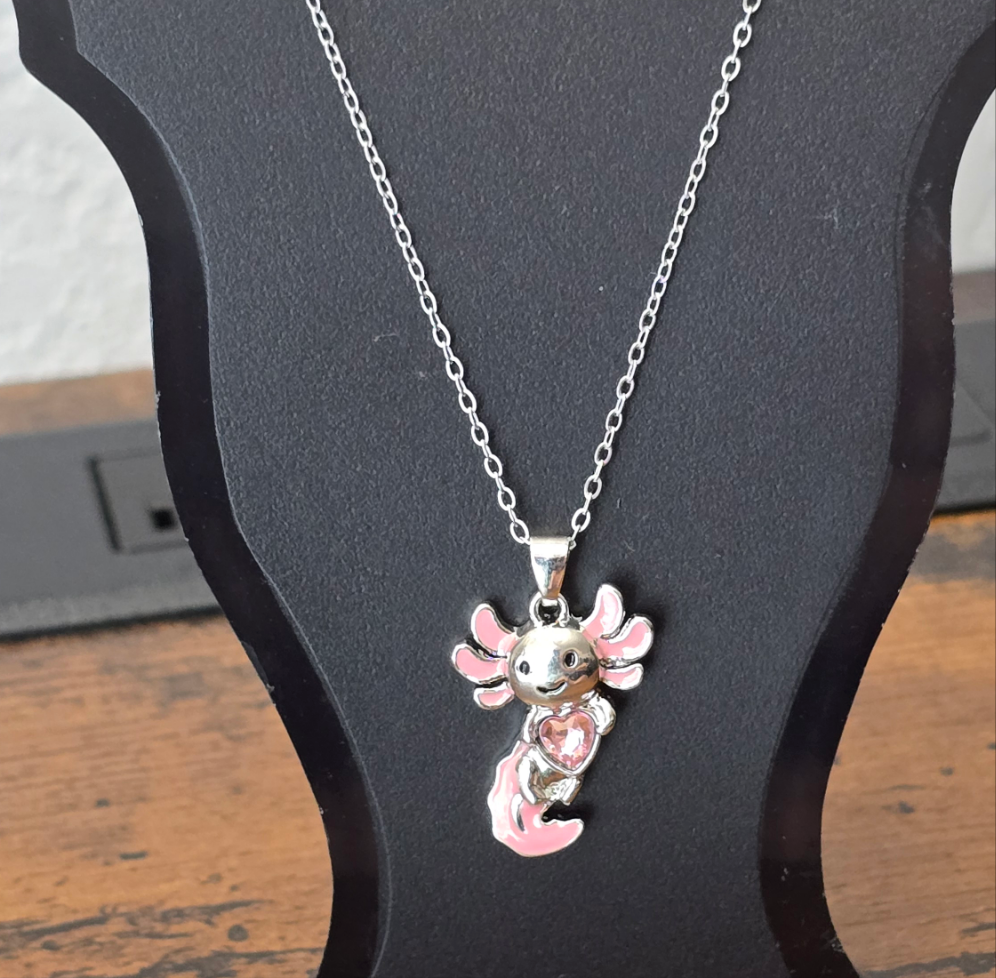 Sweet Pink Axolotl Necklace