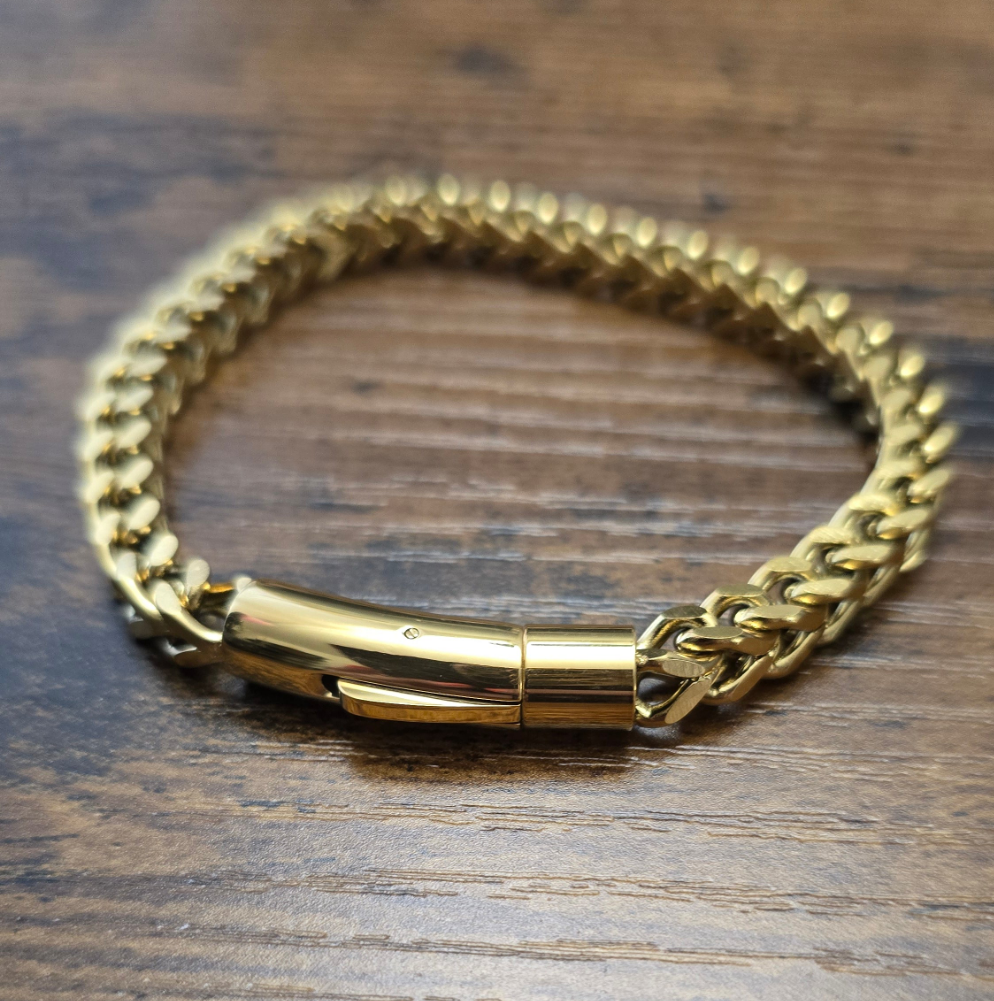 Gold Plated Stainless Steel Chain Bracelet