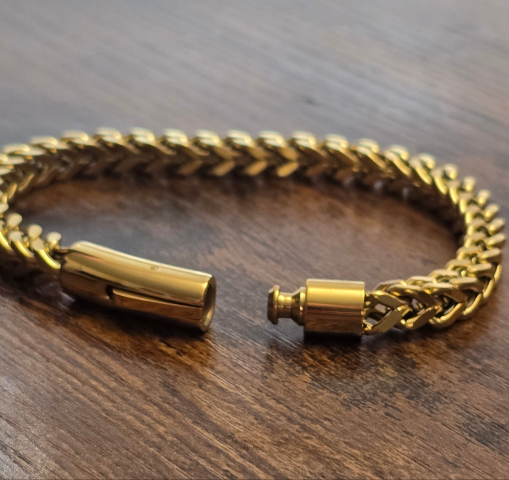 Gold Plated Stainless Steel Chain Bracelet