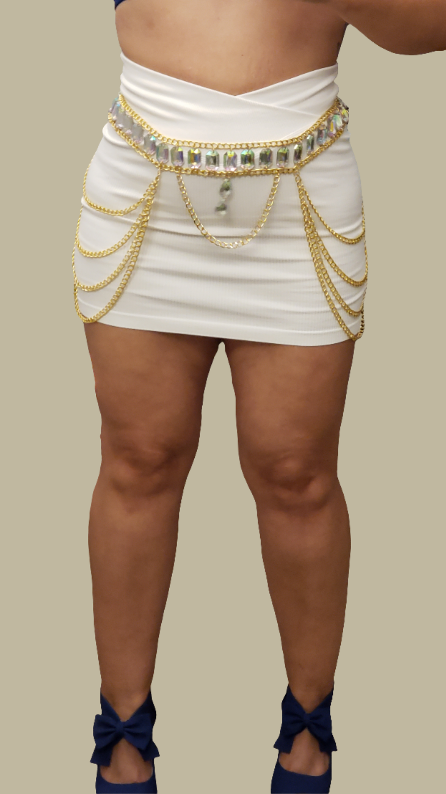 Gold Iridescent Festival Waist Bodychain