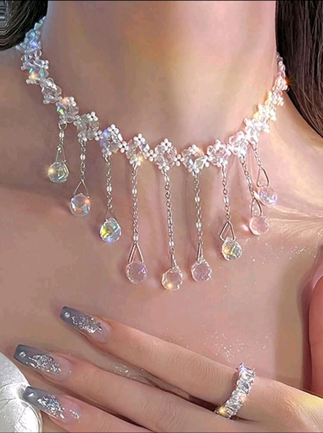Sparkle Bead Pendant Necklace