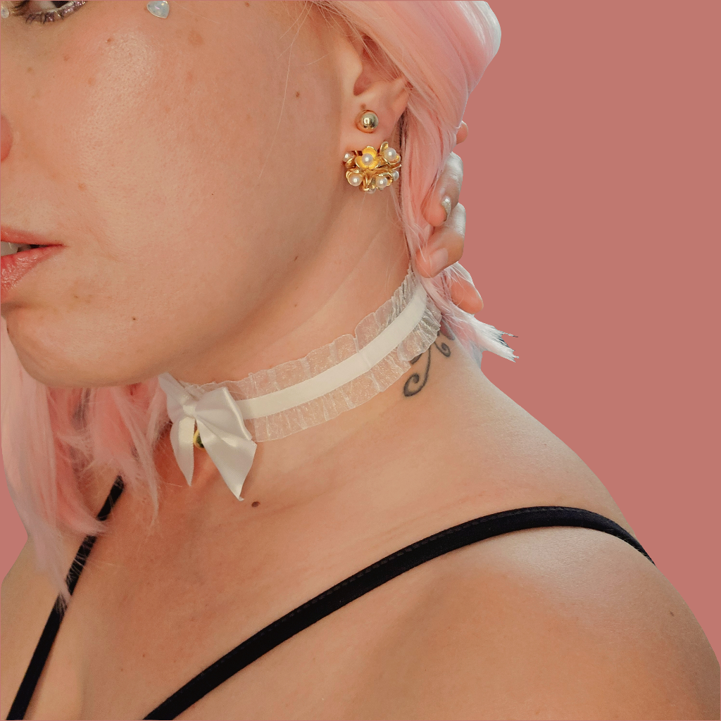 Kitten Ears, Wristcuffs, and Choker with Bells Costume Set