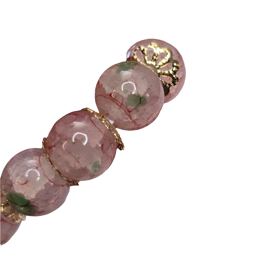 Spring Pink Bead Bracelet
