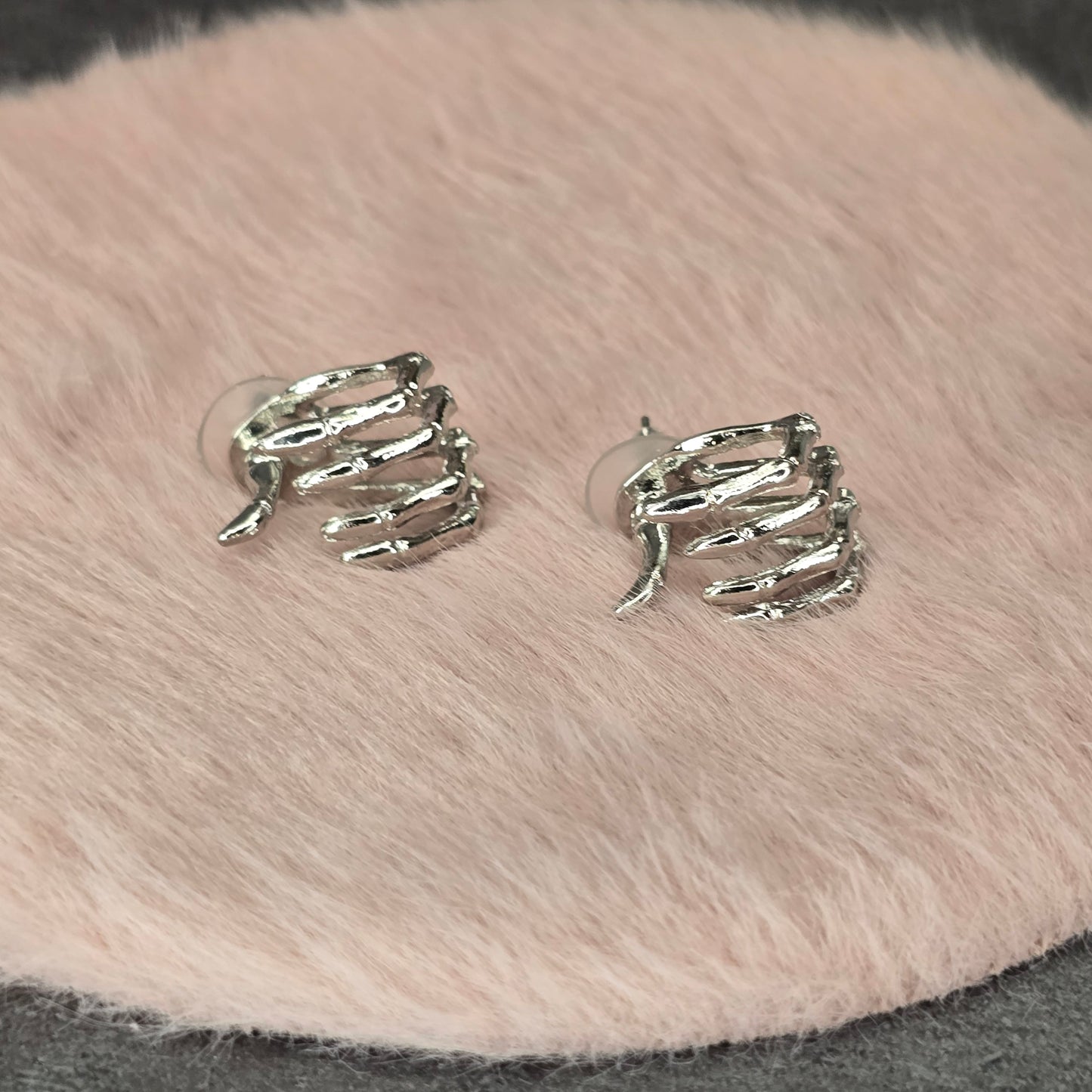 Skeleton Hand Stud Earrings