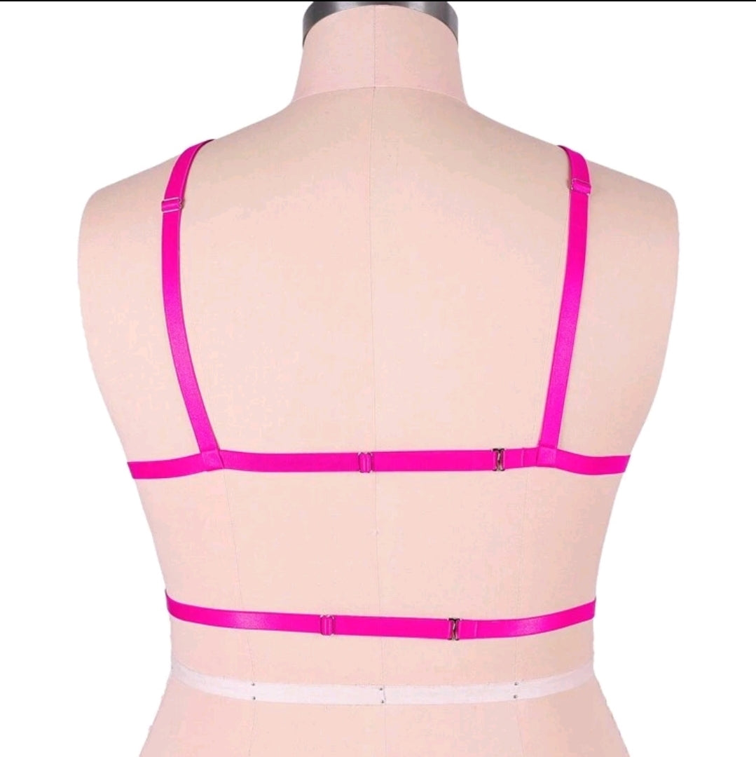 Plus Size Sweetheart Pink Body Harness