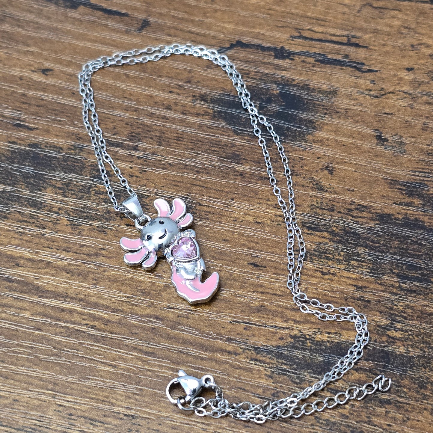 Sweet Pink Axolotl Necklace