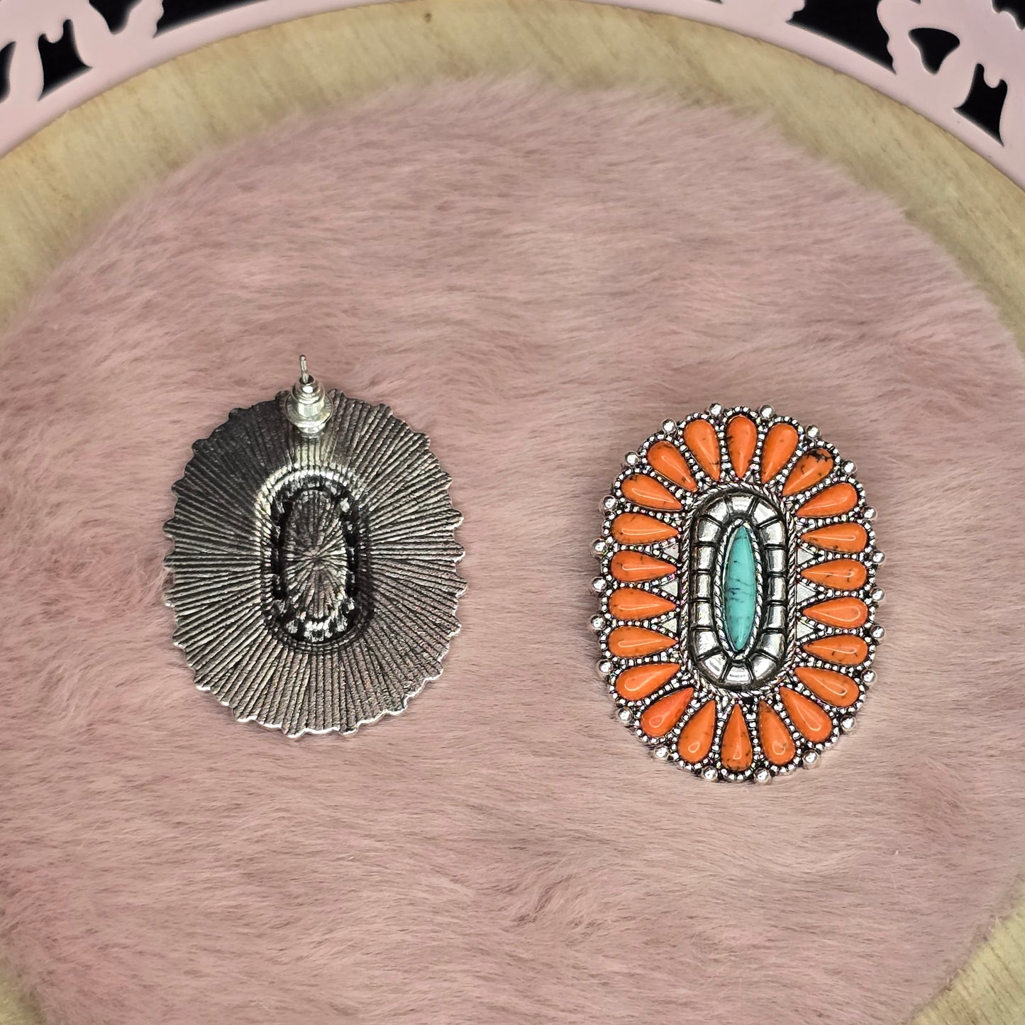 Vibrant Orange Boho Earrings