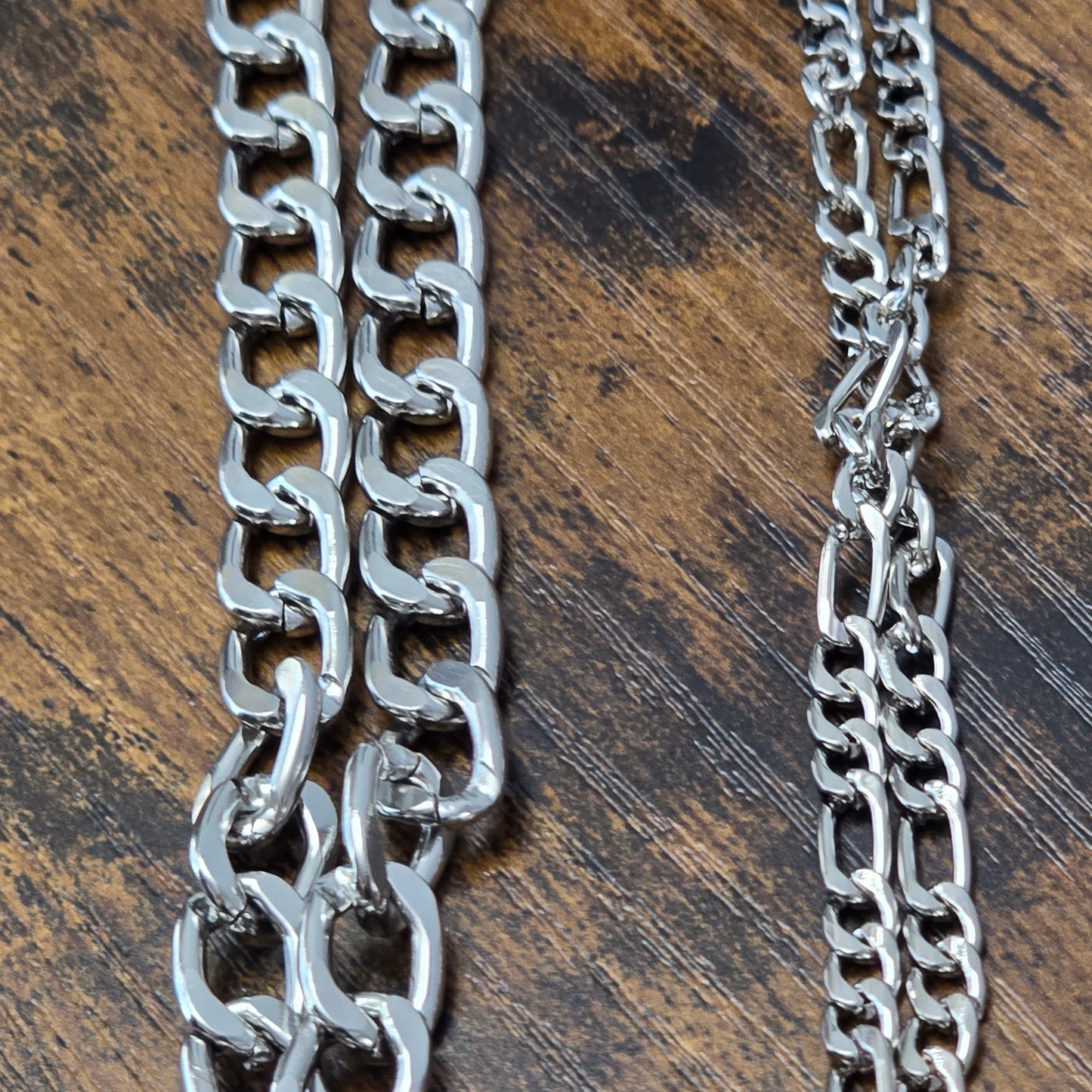 Lock and Key Pair of Chain Necklaces