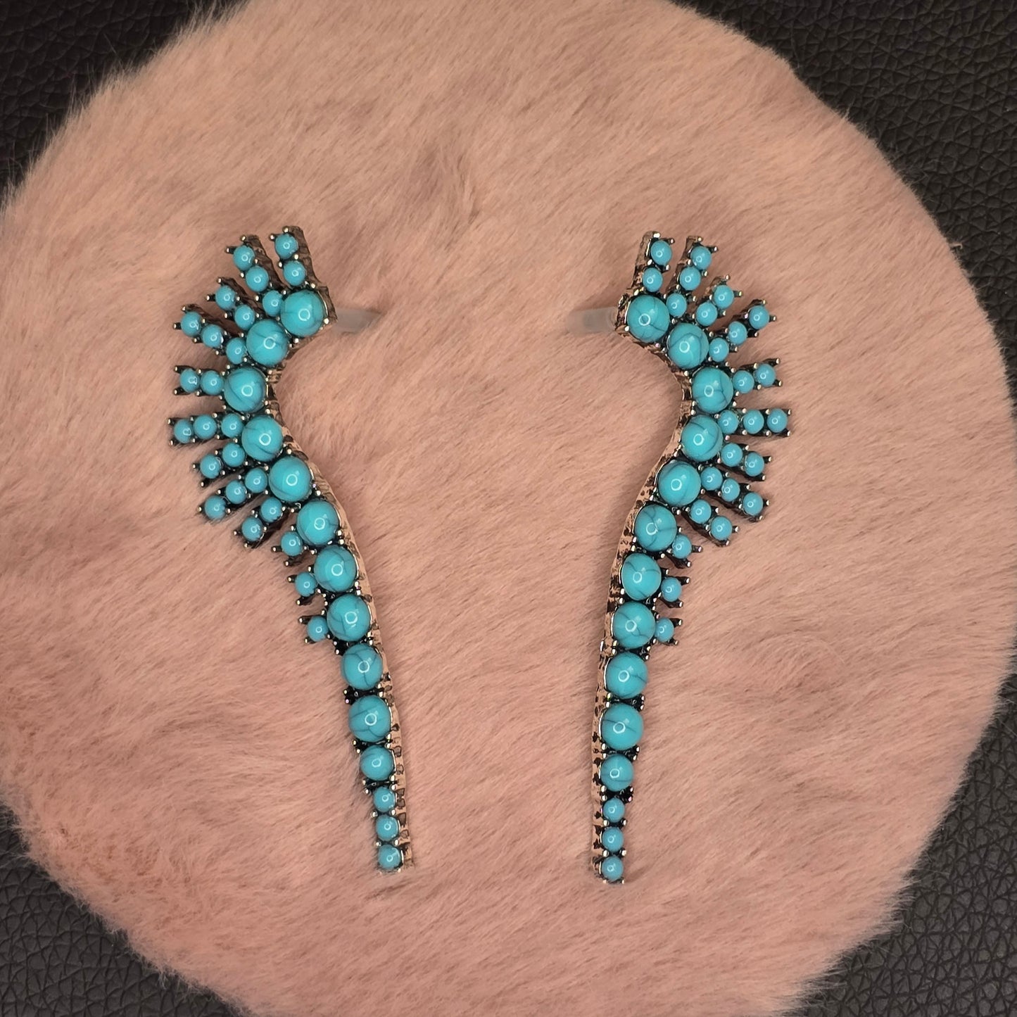 Blue Statement Earrings