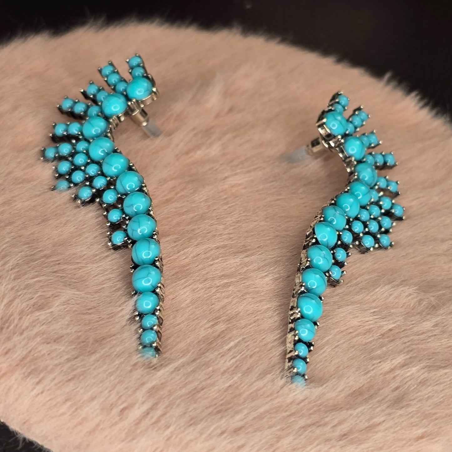 Blue Statement Earrings