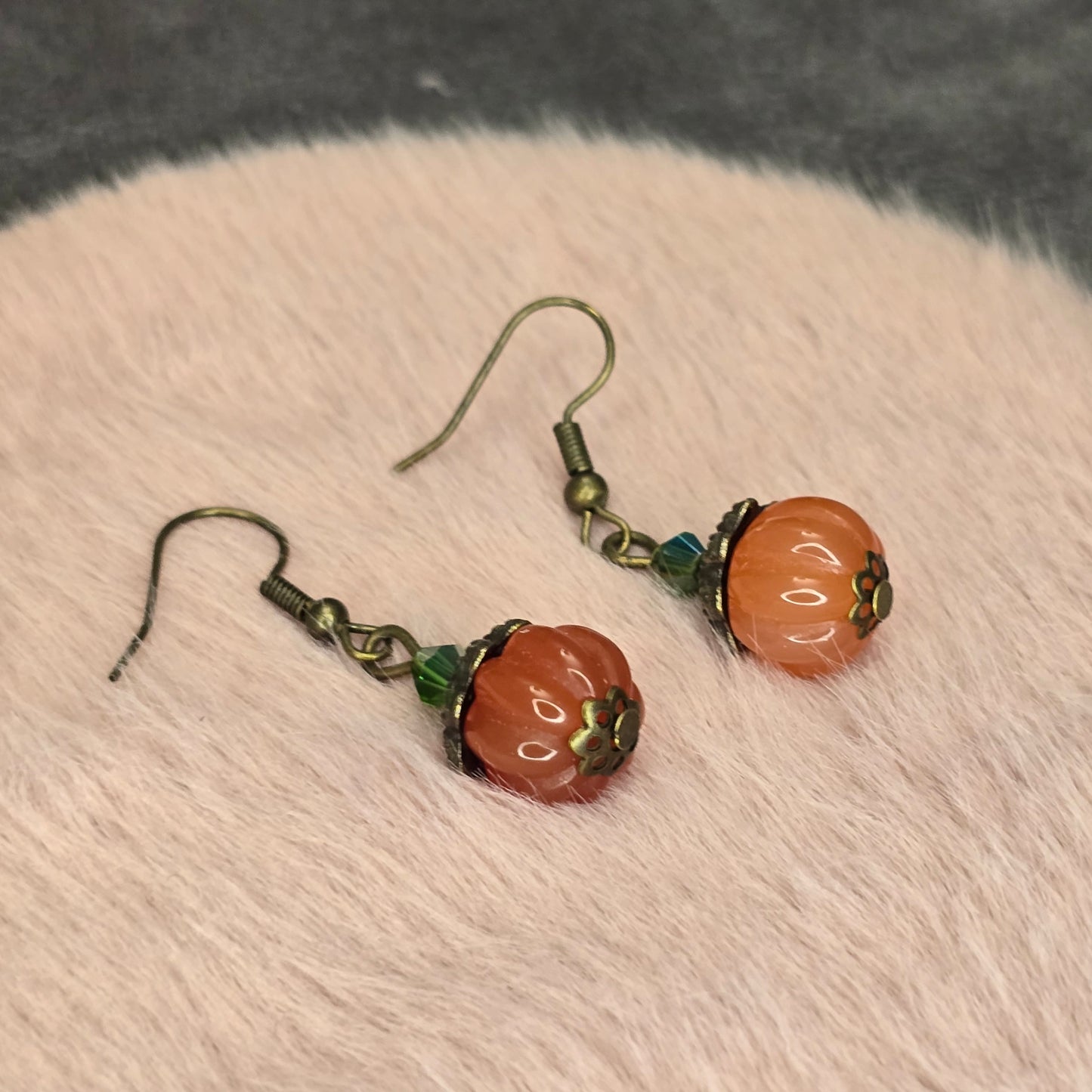 Fall Pumpkin Dangle Earrings