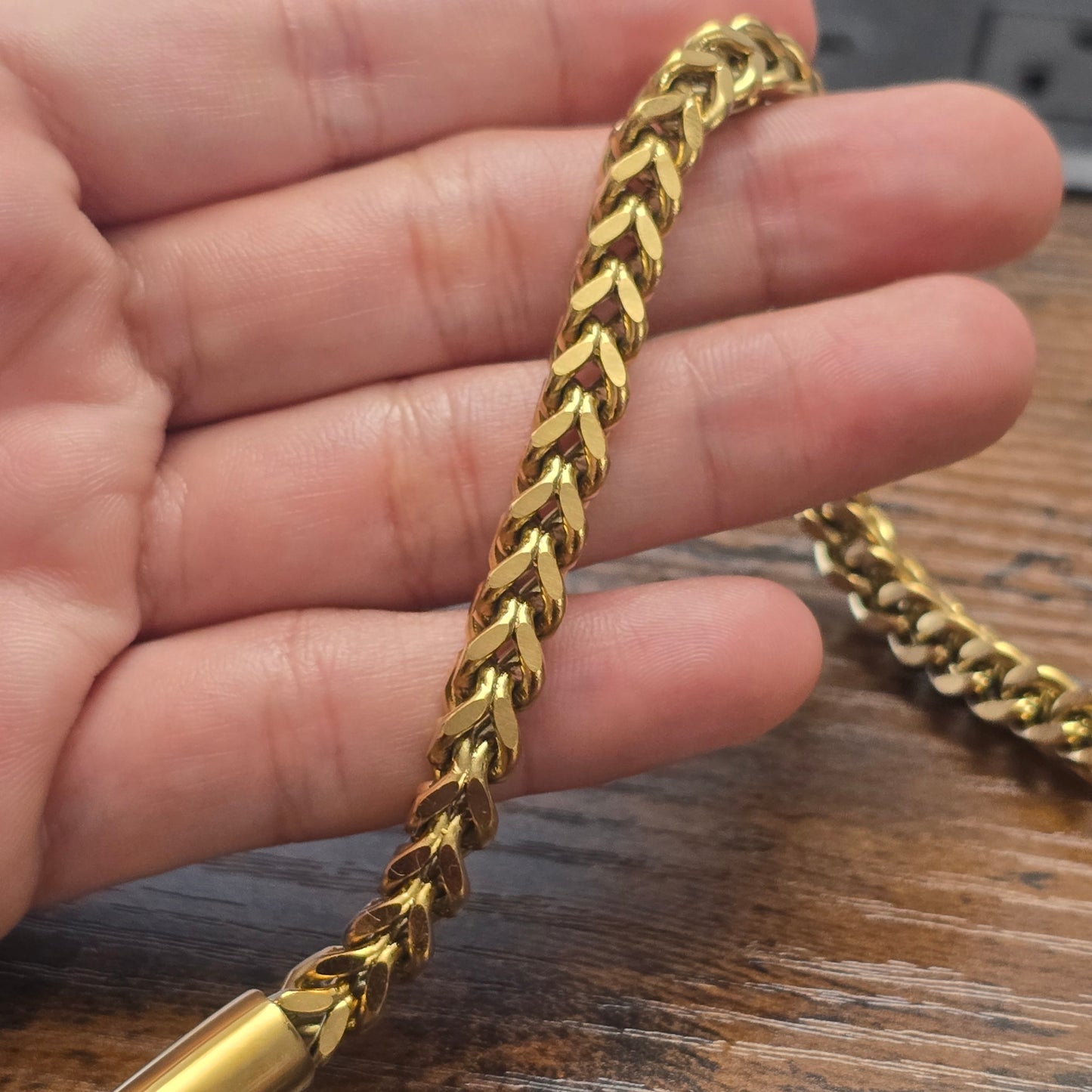 Gold Plated Stainless Steel Chain Bracelet