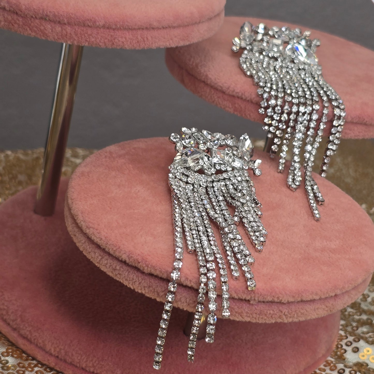 Exquisite Shimmer Cascade Earrings