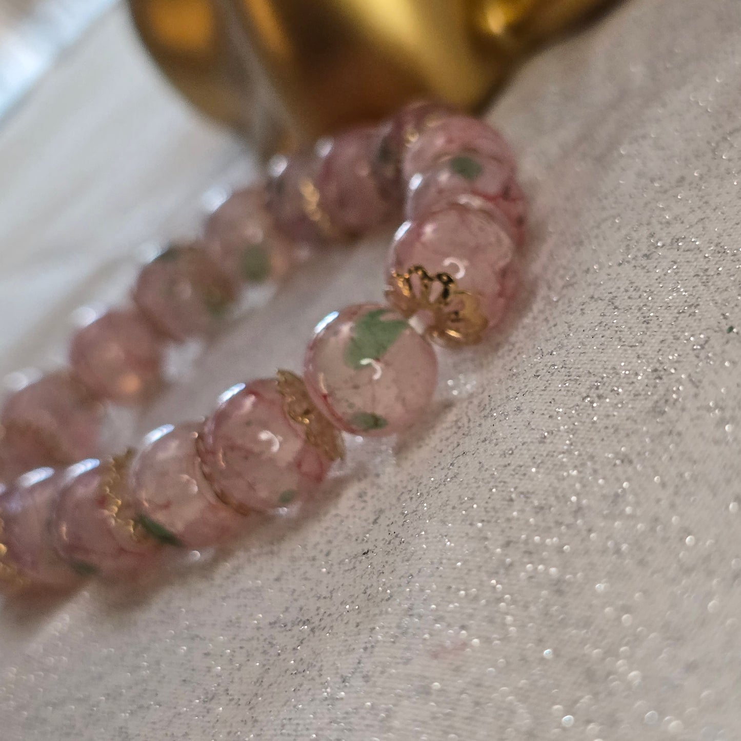 Spring Pink Bead Bracelet