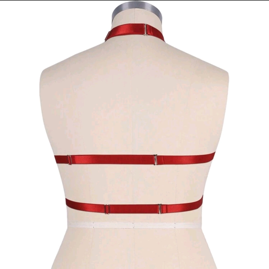 Plus Size Crimson Chest Harness