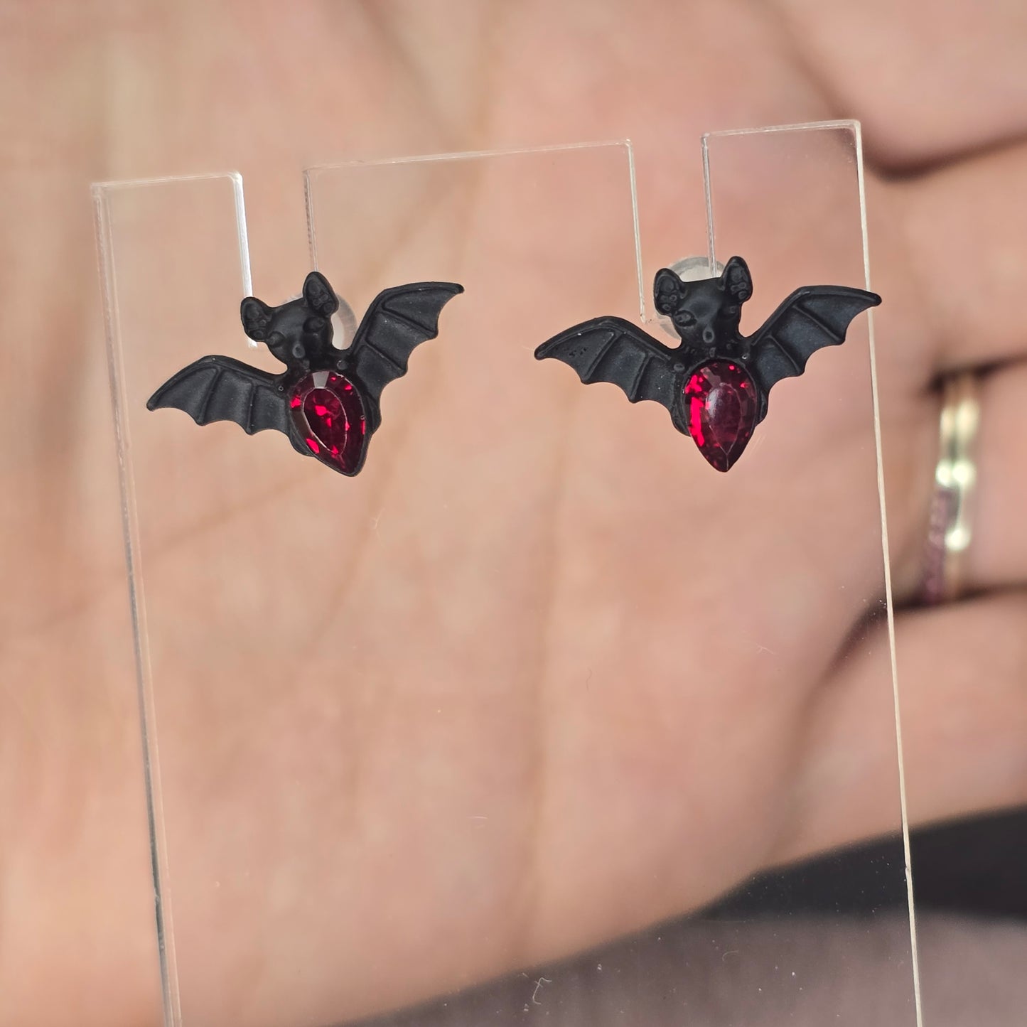Bat Rhinestone Earrings