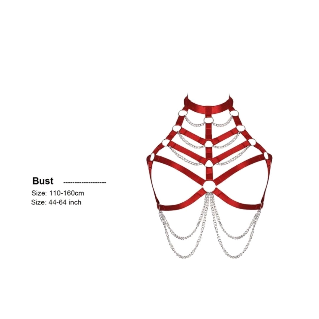 Plus Size Crimson Chest Harness
