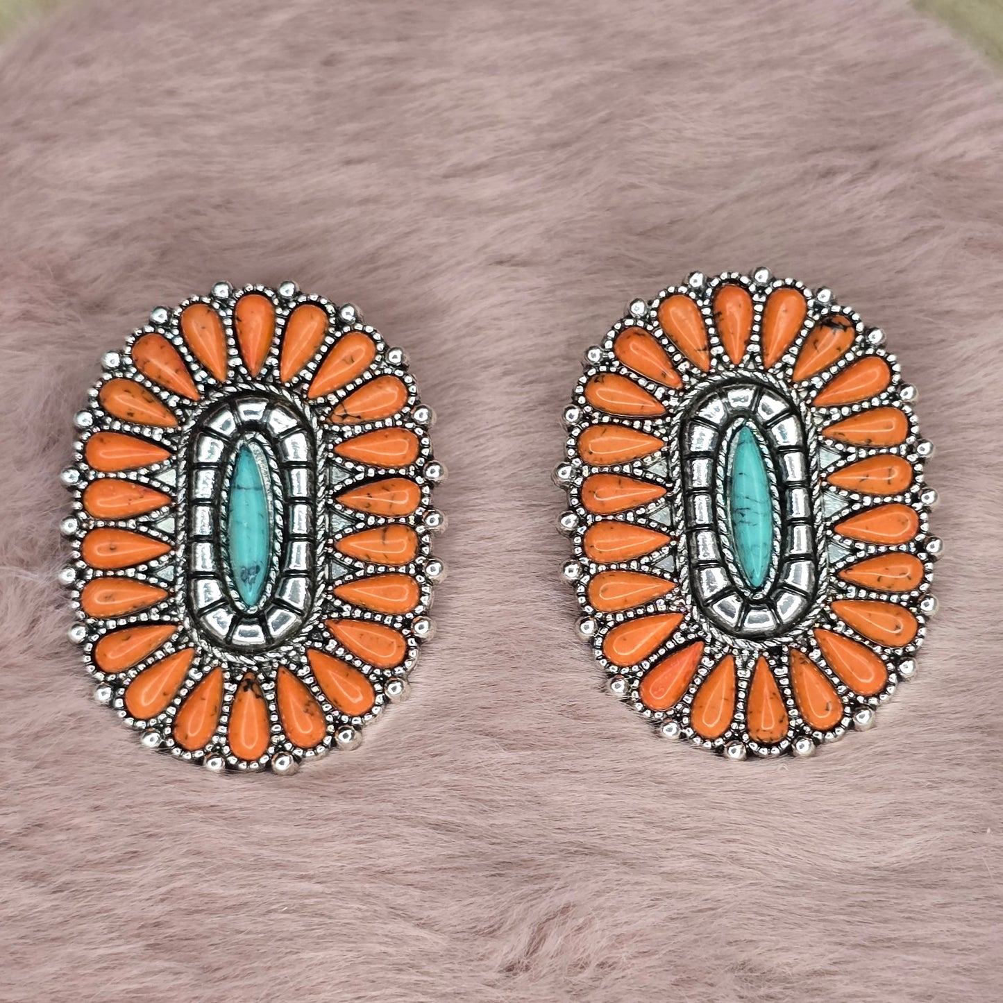 Vibrant Orange Boho Earrings