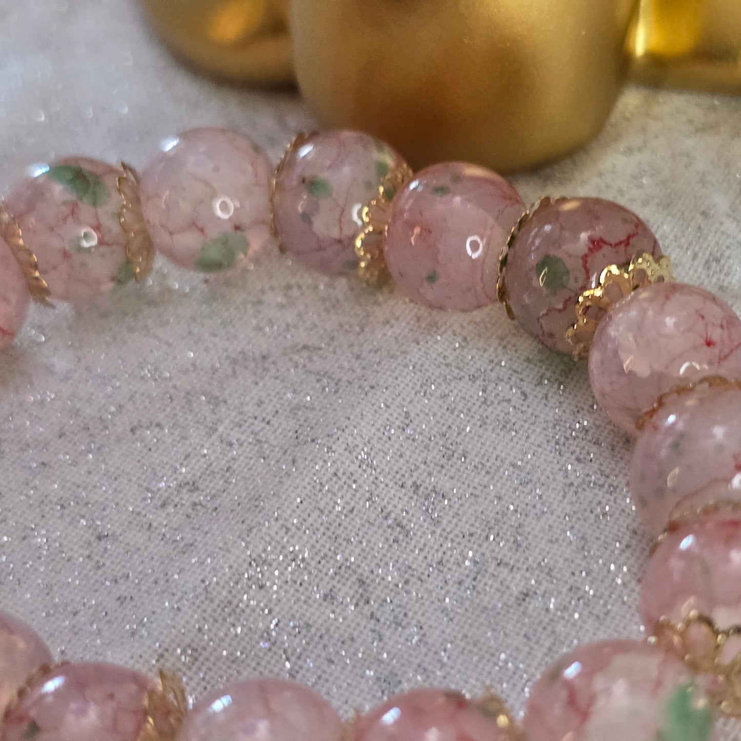 Spring Pink Bead Bracelet