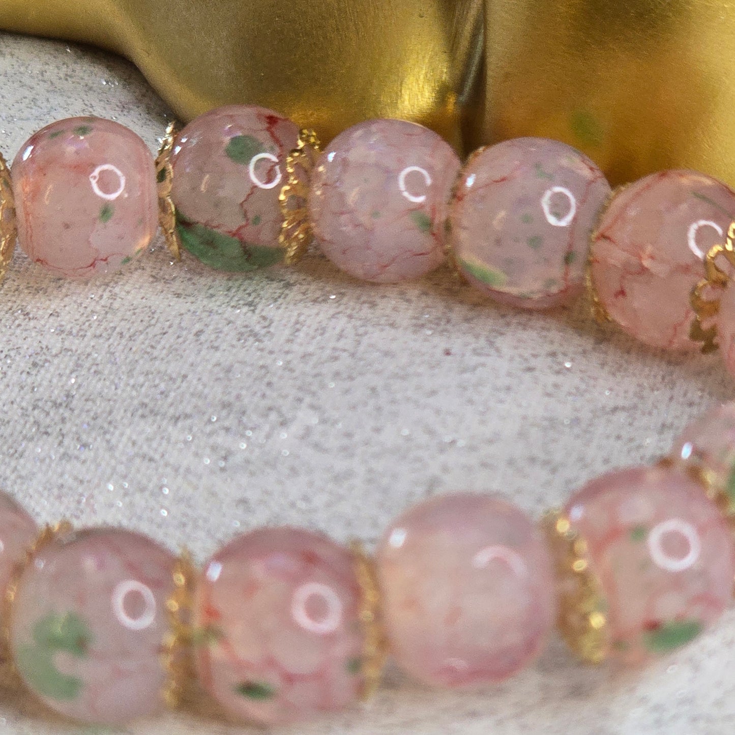 Spring Pink Bead Bracelet