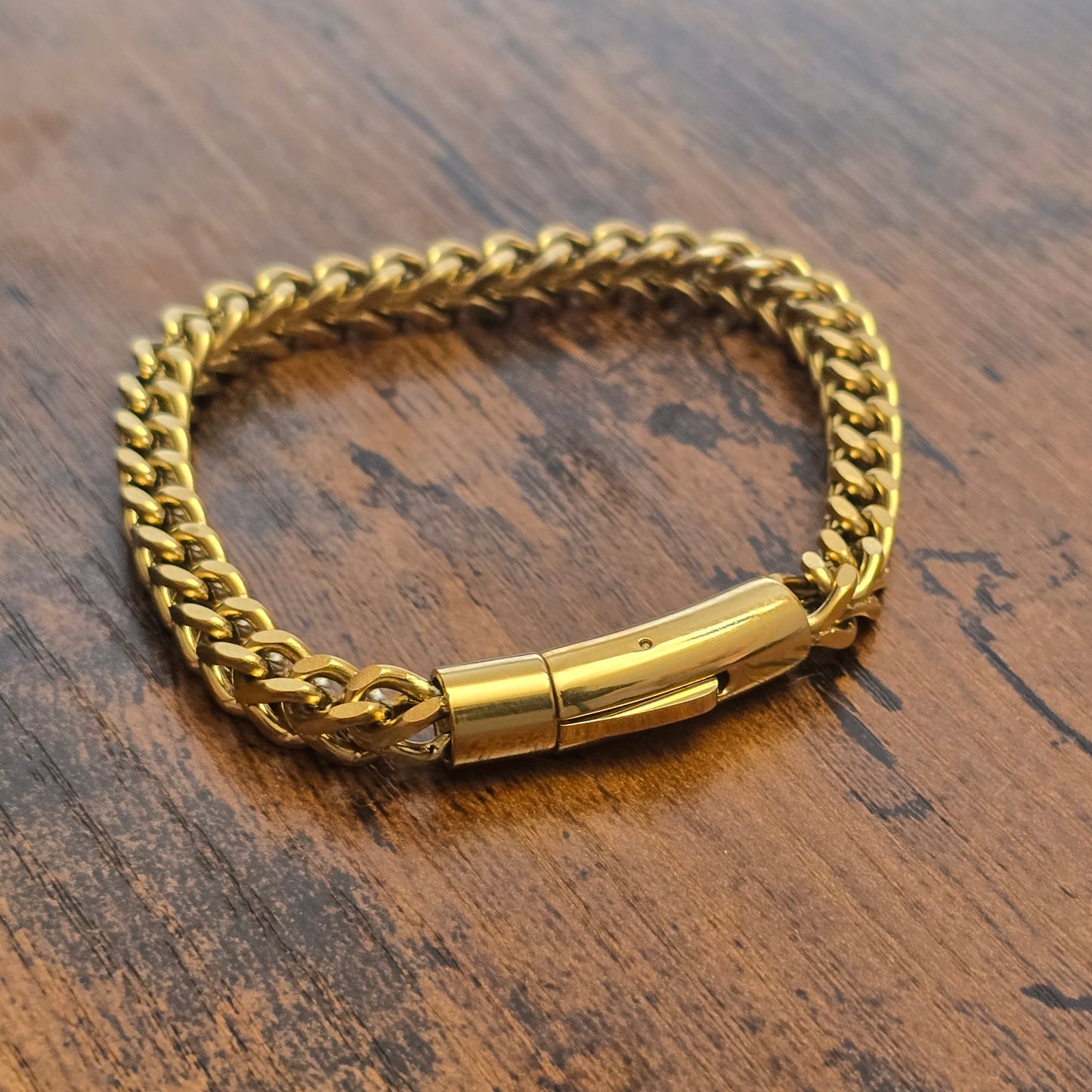 Gold Plated Stainless Steel Chain Bracelet