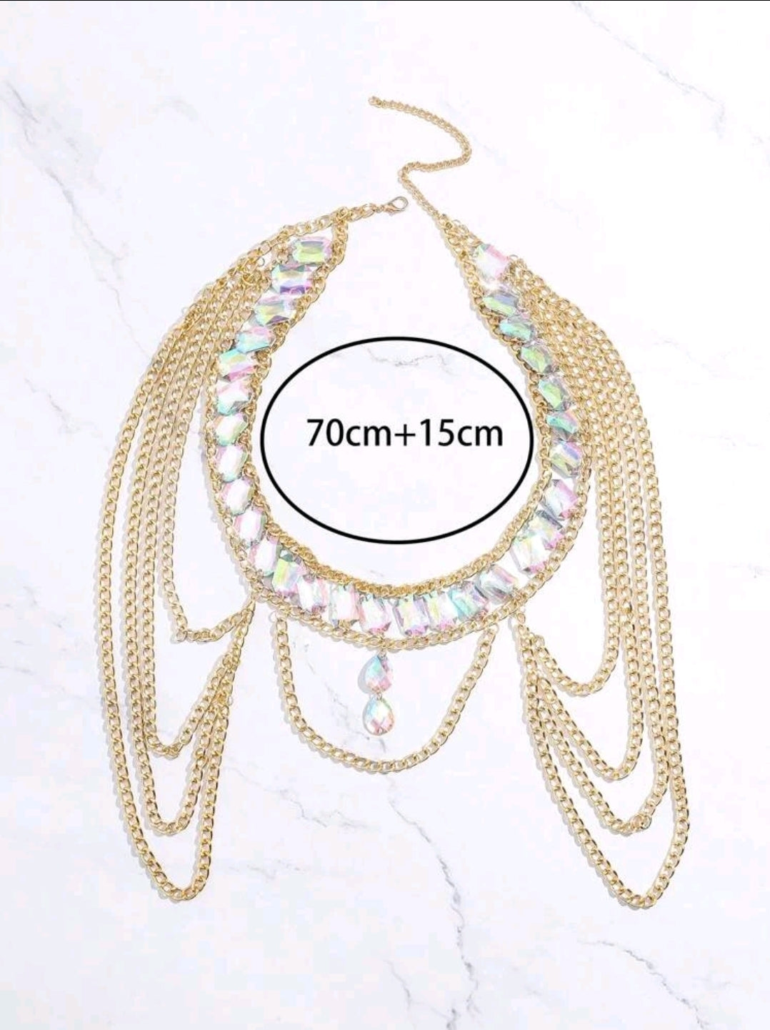 Gold Iridescent Festival Waist Bodychain