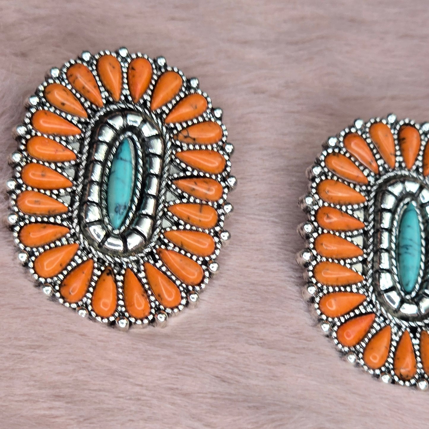 Vibrant Orange Boho Earrings