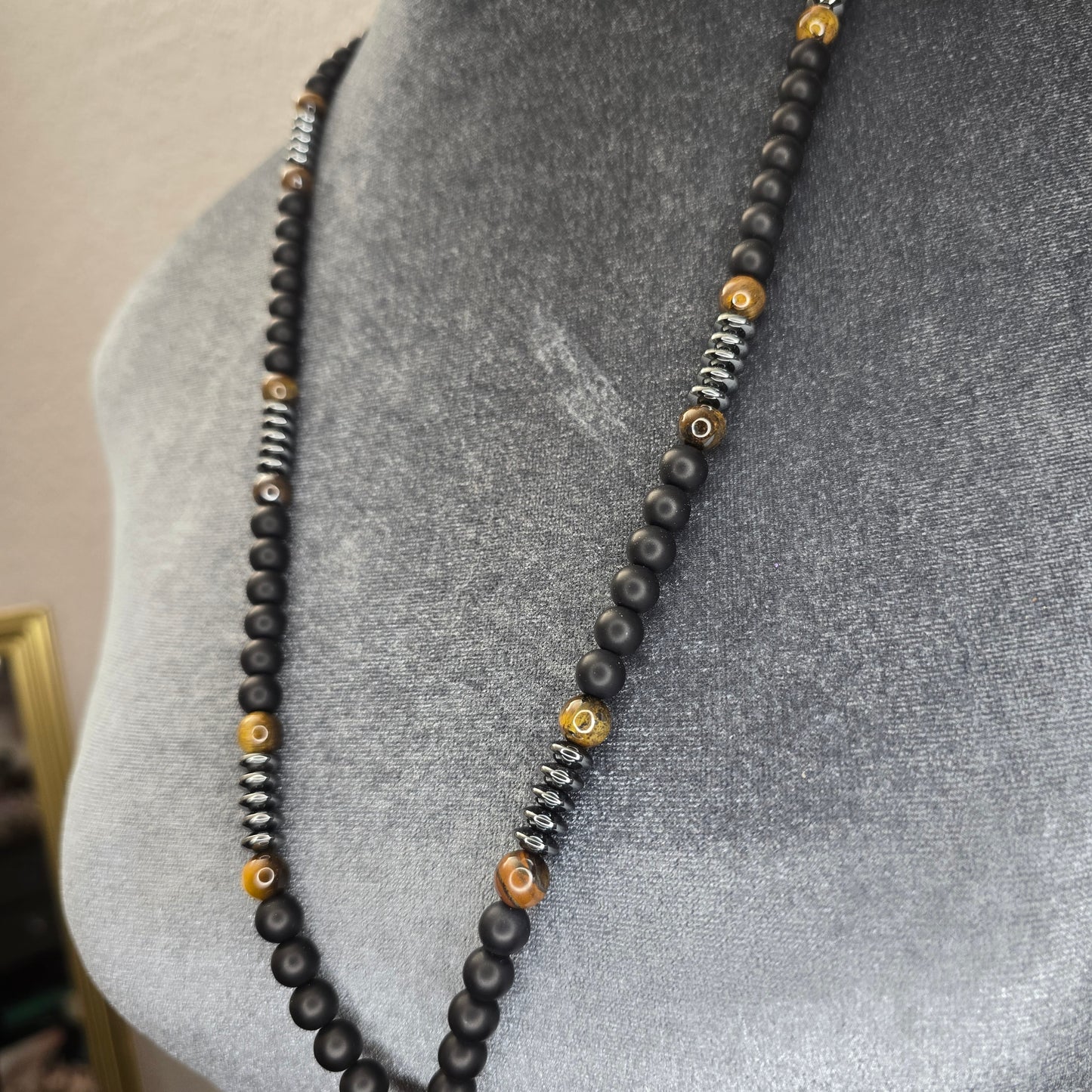 Gun Metal Cross Necklace