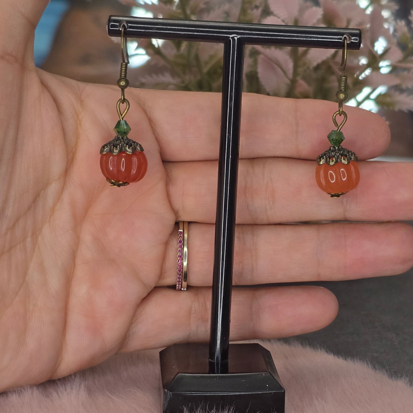 Fall Pumpkin Dangle Earrings