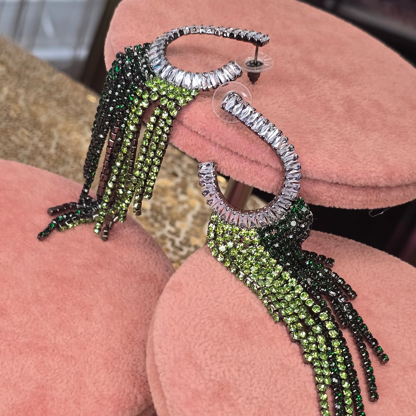 Elegant Green Valley Rodeo Earrings