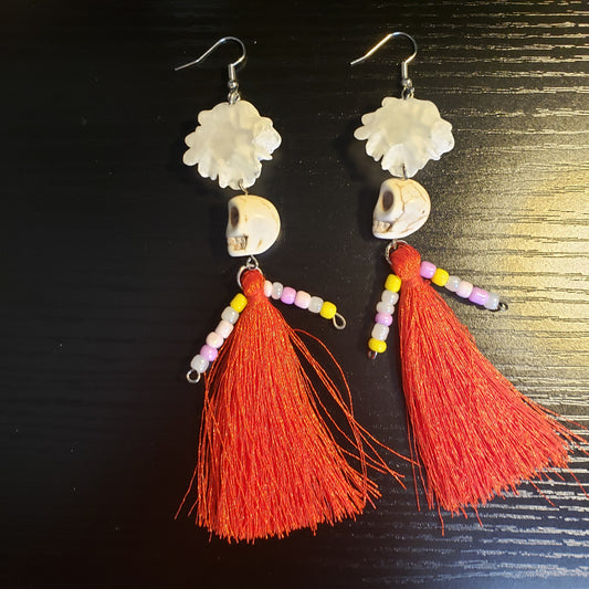 Dia de los Muertos Tassel Earrings