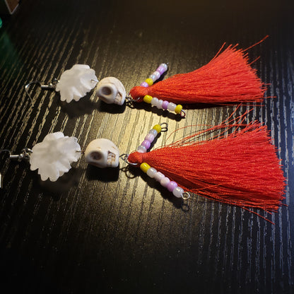 Dia de los Muertos Tassel Earrings