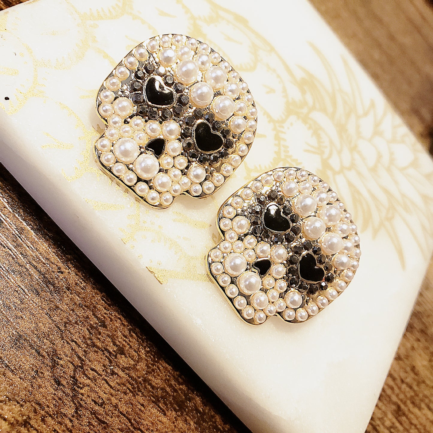 Bead, Day of the Dead, Skull Earrings