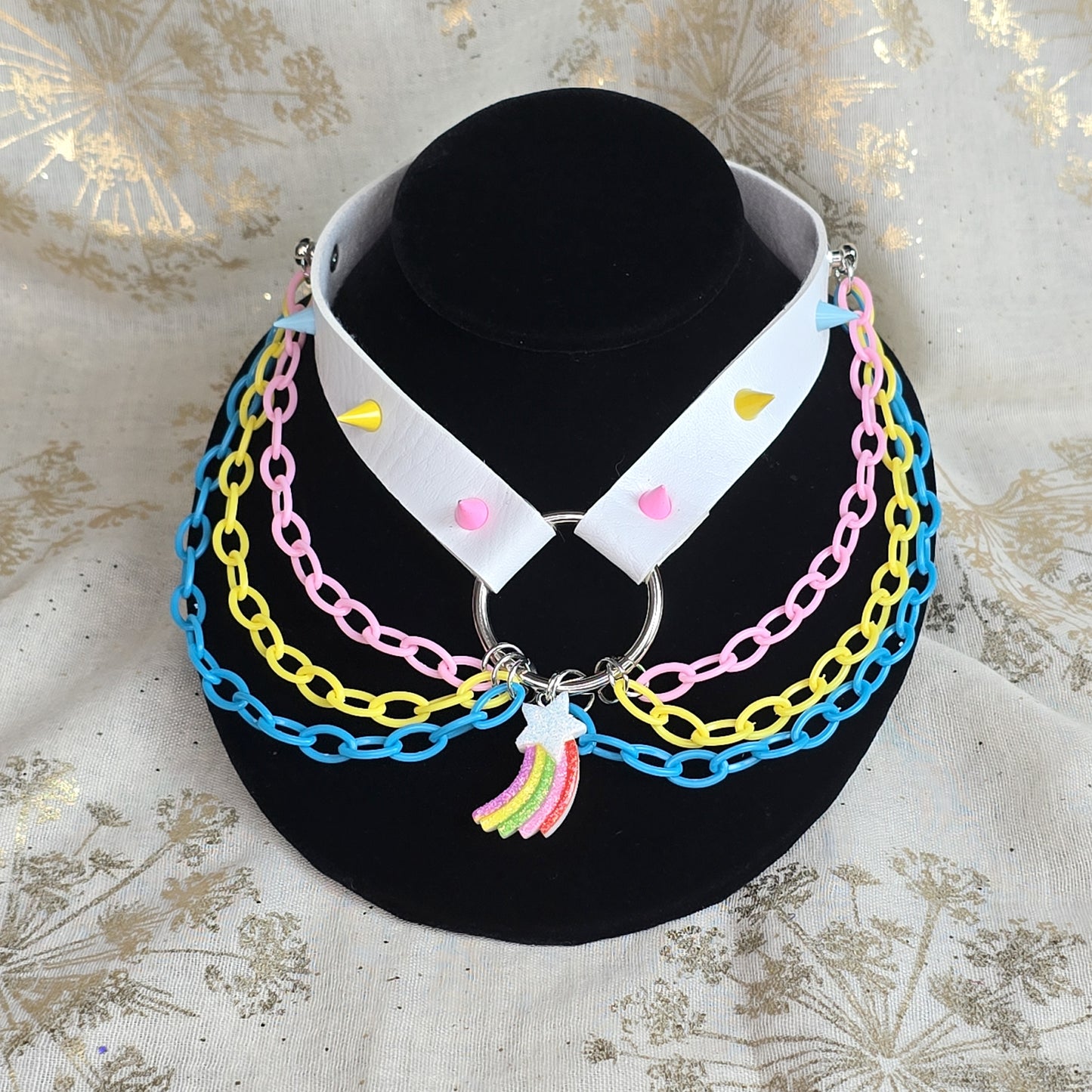 Shooting Rainbow, Colorful, Chain Choker