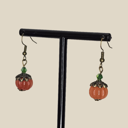 Fall Pumpkin Dangle Earrings