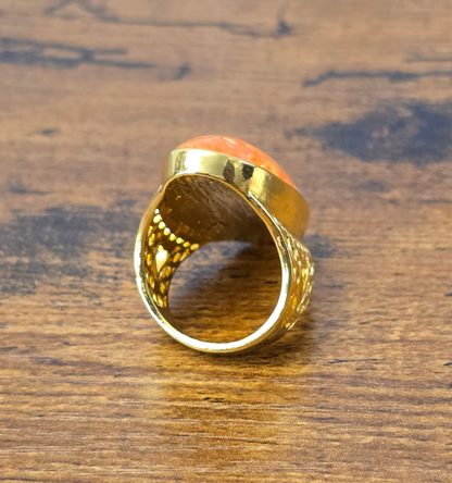 Orange Stone Statement Ring