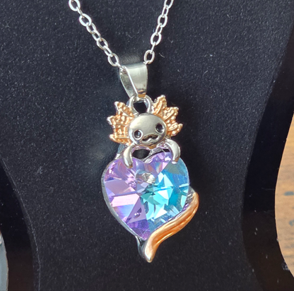 Axolotl Love Pendant Necklace