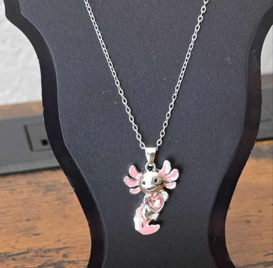 Sweet Pink Axolotl Necklace