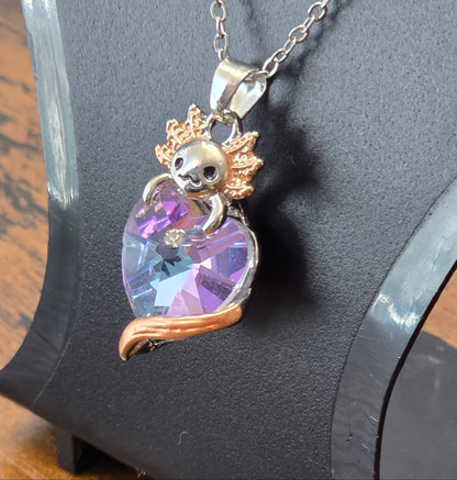 Axolotl Love Pendant Necklace