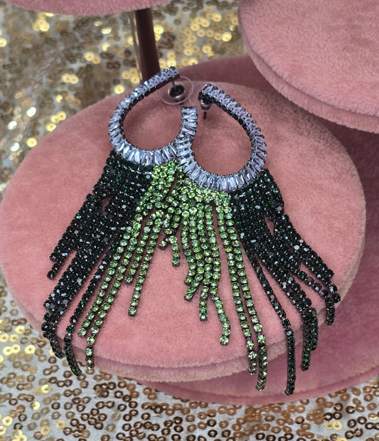 Elegant Green Valley Rodeo Earrings