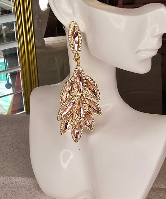 Elegant Rose Gold Crystal earrings