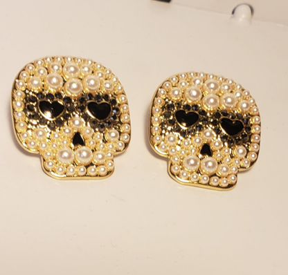 Bead, Day of the Dead, Skull Earrings