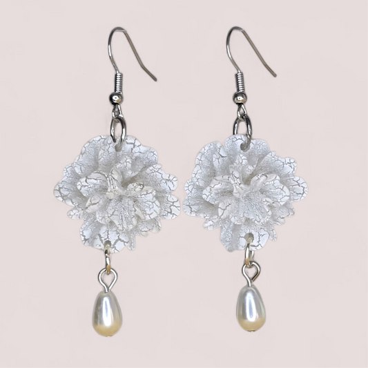 Handmade Elegant White Dangles