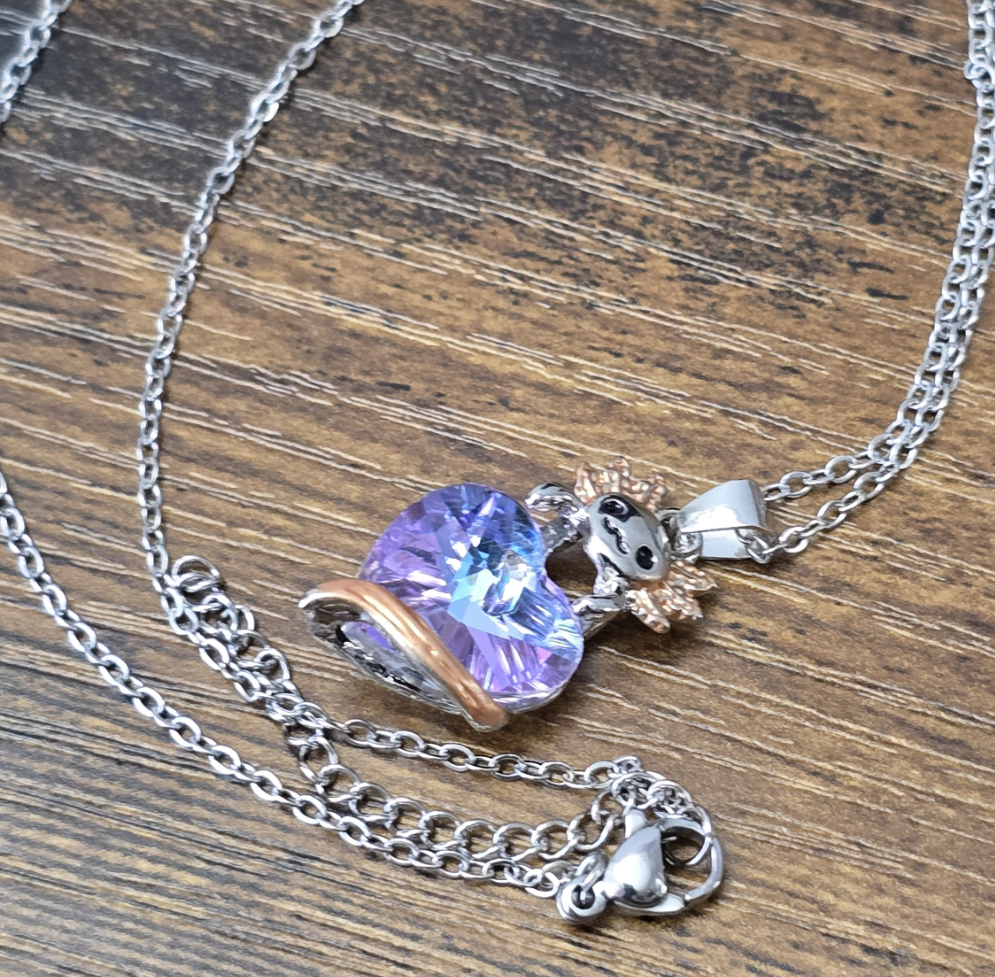 Axolotl Love Pendant Necklace