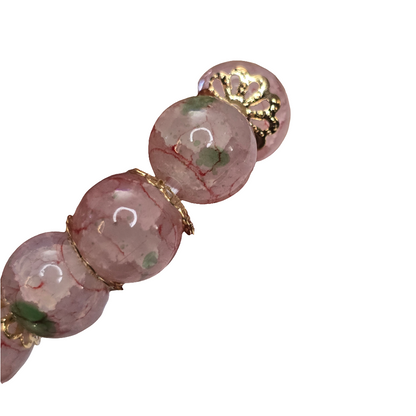 Spring Pink Bead Bracelet