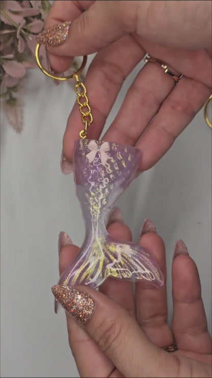 Mermaid Tail Resin Keychain