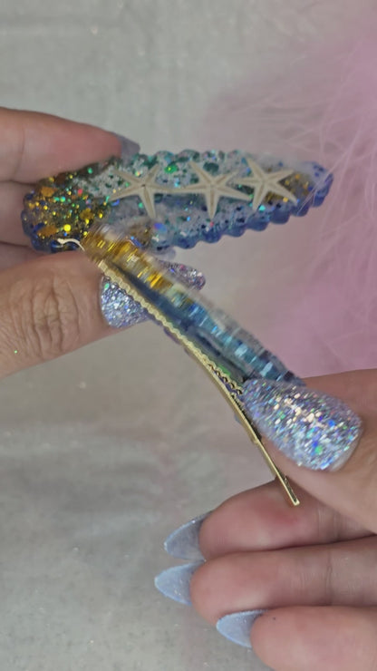 Sea Side Hairclips 1 pair