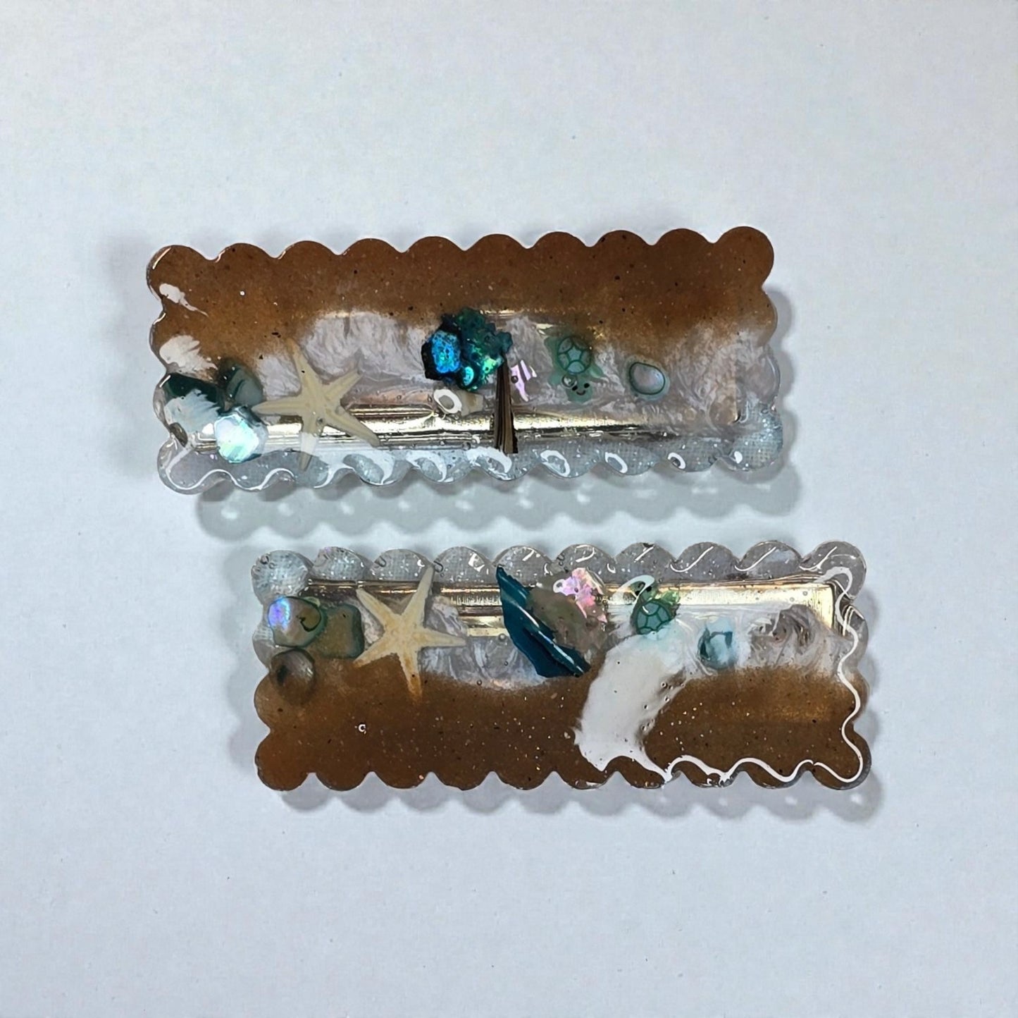 Ocean Hairclips 1 pair